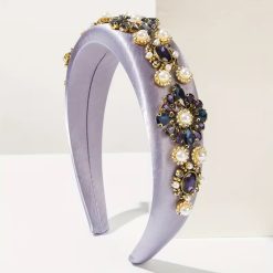 Lavender Baroque Rhinestone Floral Headband